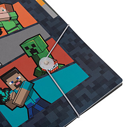 Папка YES А4 c 3 разделителями на резинке Minecraft (492112)