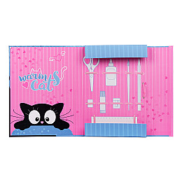 Папка для труда YES картонная A4 Meow (491756)