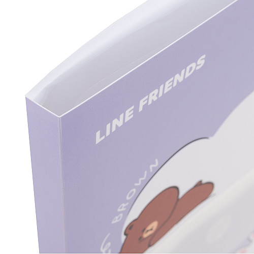 Папка на 20 файлов YES А4 Line Friends с фронтальным карманом (492102)