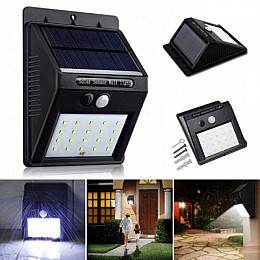 Светодиодный навесной фонарь Solar с датчиком движения Черный (20053100272)