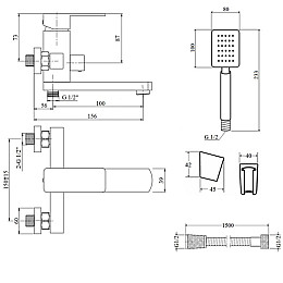 Змішувач Для Ванни Lidz (Nks)-10 30 006 00