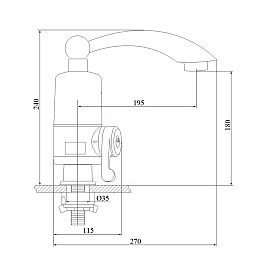 Однокран С Электрическим Нагревателем Lidz (Whi) -0057