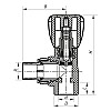 Вентиль радиаторный угловой PPR 20x1/2 (KOER K0167.PRO) (KP0216)