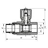 Кран радиаторный 25x3/4 прямой с прокладкой "антипротечка" PPR KOER K0164.PRO (KP0211)