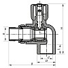 Кран радиаторный 20x1/2 угловой PPR KOER K0157.PRO (KP0201)