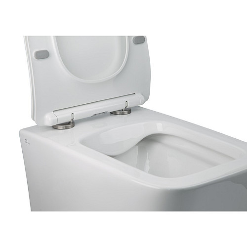 Унитаз Подвесной Qtap Crow Безободковый С Сидением Slim Soft-Close Qt05335170W