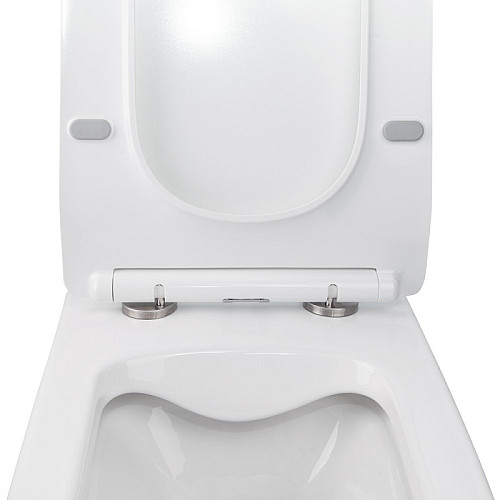 Унитаз Подвесной Qtap Crow Безободковый С Сидением Slim Soft-Close Qt05335170W