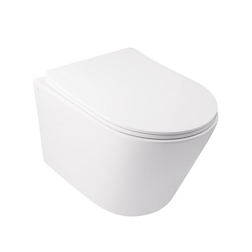 Унитаз Подвесной Qtap Swan Безободковый С Сидением Slim Soft-Close Qt16335178W