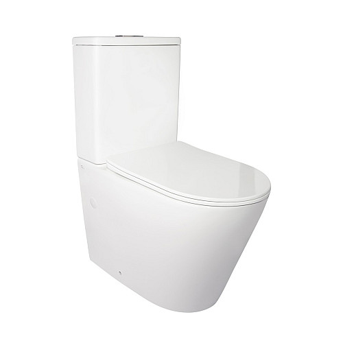 Унитаз-Компакт Qtap Stork Безободковый С Сидением Soft-Close Qt15222178W