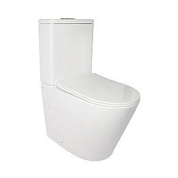 Унитаз-Компакт Qtap Stork Безободковый С Сидением Soft-Close Qt15222179W