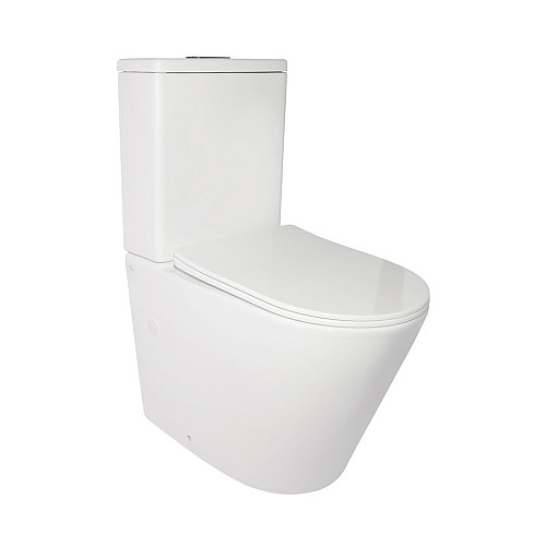 Унитаз-Компакт Qtap Stork Безободковый С Сидением Soft-Close Qt15222179W