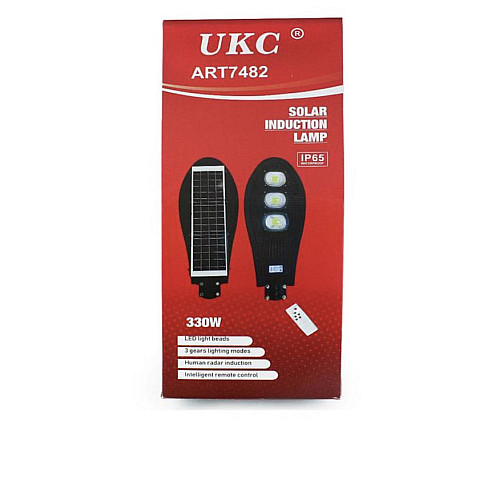 Светильник уличный с солнечной панелью UKC 7482 330W с пультом Черный