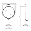 Зеркало косметическое Lidz 140.06.18 23R LD55791400618CRM