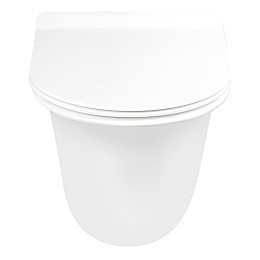 Унитаз Подвесной Qtap Virgo Безободковый С Сиденьем Slim Soft-Close Qt1833051Erw