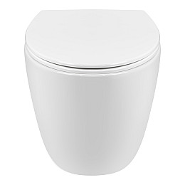 Унитаз Подвесной Qtap Leo Безободковый С Сиденьем Slim Soft-Close Qt11331002Erw