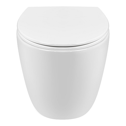 Унитаз Подвесной Qtap Leo Безободковый С Сиденьем Slim Soft-Close Qt11331002Erw