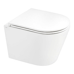 Унитаз Подвесной Qtap Scorpio Безободковый С Сиденьем Slim Soft-Close Qt1433053Erw