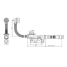 Сифон Для Ванны Lidz (Whi) 60 03 V002 02