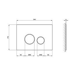 Панель смыва для унитаза Qtap QT0111V1164GW