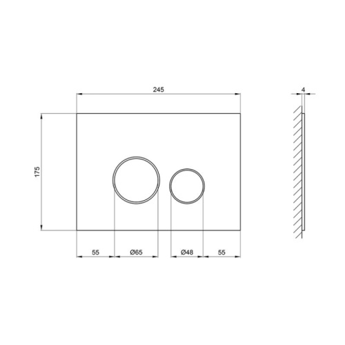 Панель смыва для унитаза Qtap QT0111V1164GW