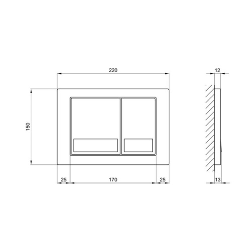 Панель смыва для унитаза Qtap QT0111M06028CRM