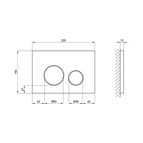 Панель смыва для унитаза Qtap QT0111M11111SAT