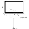 Зеркало с подсветкой и антизапотеванием Qtap Mideya LED DC-F908 800*600 QT2078F908W