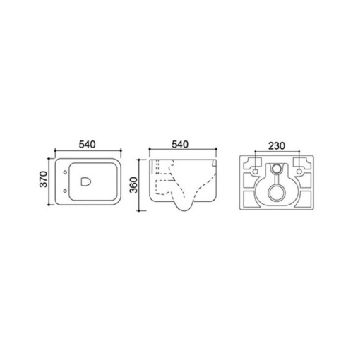 Биде подвесное Qtap Robin WHI 5151 QT1355046FW