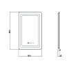 Зеркало с антизапотеванием 500*800 Qtap Mideya LED DC-F911 QTMIDDCF911