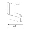 Шторка для ванны Qtap Standard 407513APL STDCRM407513APL