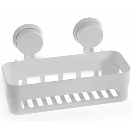 Полка на присосках прямоугольная Aquavita Bathroom Shelves настенная полка для ванной комнаты White (do174-hbr)