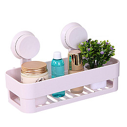 Полка на присосках прямоугольная Aquavita Bathroom Shelves настенная полка для ванной комнаты White (do174-hbr)