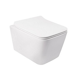 Набор Qtap инсталляция 3 в 1 Nest QT0133M425 с панелью смыва круглой QT0111M11111SAT + унитаз с сиденьем Crow QT05335170