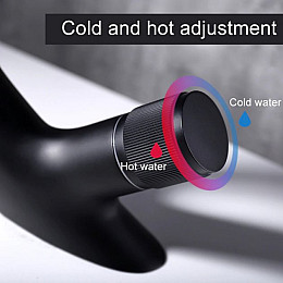 Смеситель одновентильный Bakala для раковины из латуни Черный (BL06B)