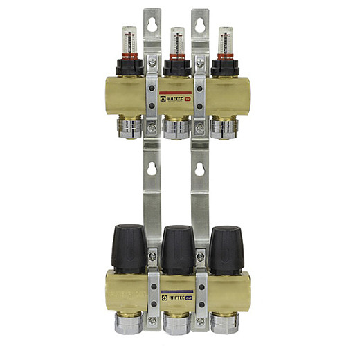Коллектор с расходомерами Raftec 1'x3 LCR-1.3