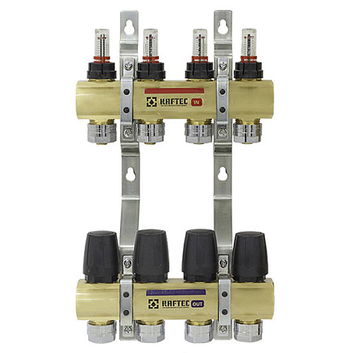 Коллектор с расходомерами Raftec 1'x4 LCR-1.4
