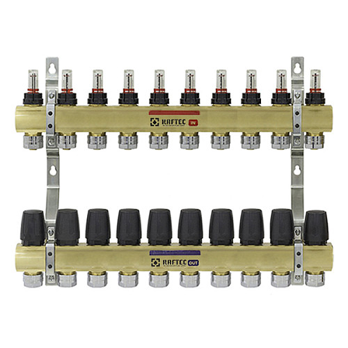 Коллектор с расходомерами Raftec 1'x10 LCR-1.10