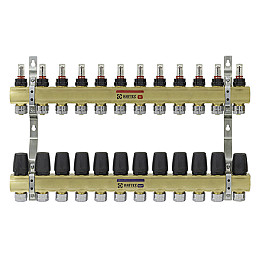 Коллектор с расходомерами Raftec 1'x12 LCR-1.12
