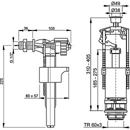 Сливной комплект Alcaplast SA2000S 1/2' CHROM