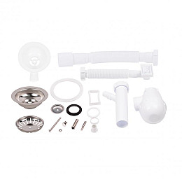 Сифон для кухонной мойки Lidz (Whi) 60 05 M002 01