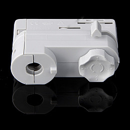 Адаптер шинопровода Brille Металл HD-18 Серебристый L107-006