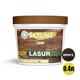 Лазурь декоративно-защитная для обработки дерева SkyLine LASUR Wood Венге 400 мл
