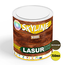 Лазурь декоративно-защитная для обработки дерева SkyLine LASUR Wood Палисандр 750 мл