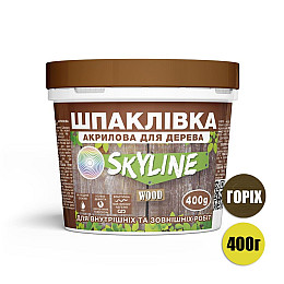 Шпаклевка для дерева готовая к применению акриловая SkyLine Wood Орех 400 г