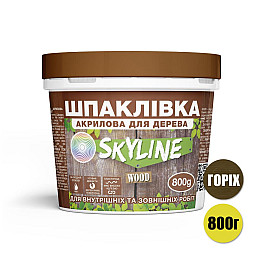 Шпаклевка для дерева готовая к применению акриловая SkyLine Wood Орех 800 г