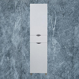 Шкаф пенал в ванную пластиковый напольный Mikola-M Smile 40 см Белый