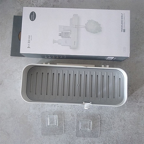 Пластиковая полка в ванную Lebond J&S Home JS185176 Простой монтаж Белая