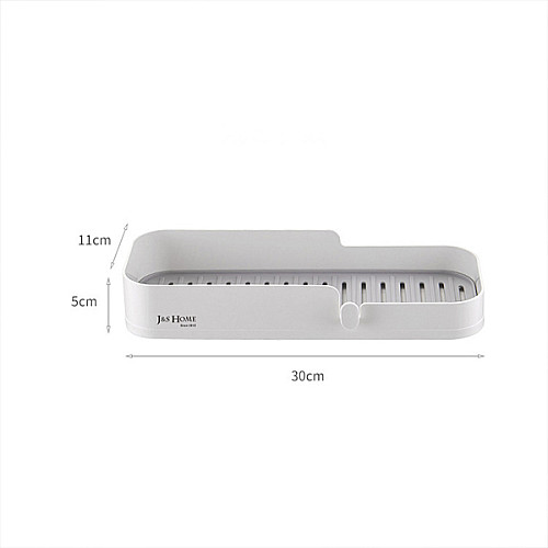 Пластиковая полка в ванную Lebond J&S Home JS185176 Простой монтаж Белая