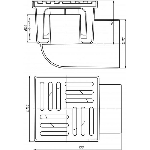 Трап горизонтальный Ani Plast Ta1112