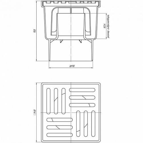 Трап вертикальный Ani Plast Ta1210